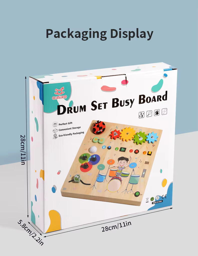 Tablero Musical de Destrezas “Pequeño Explorador” – Juguete Sensorial de Madera