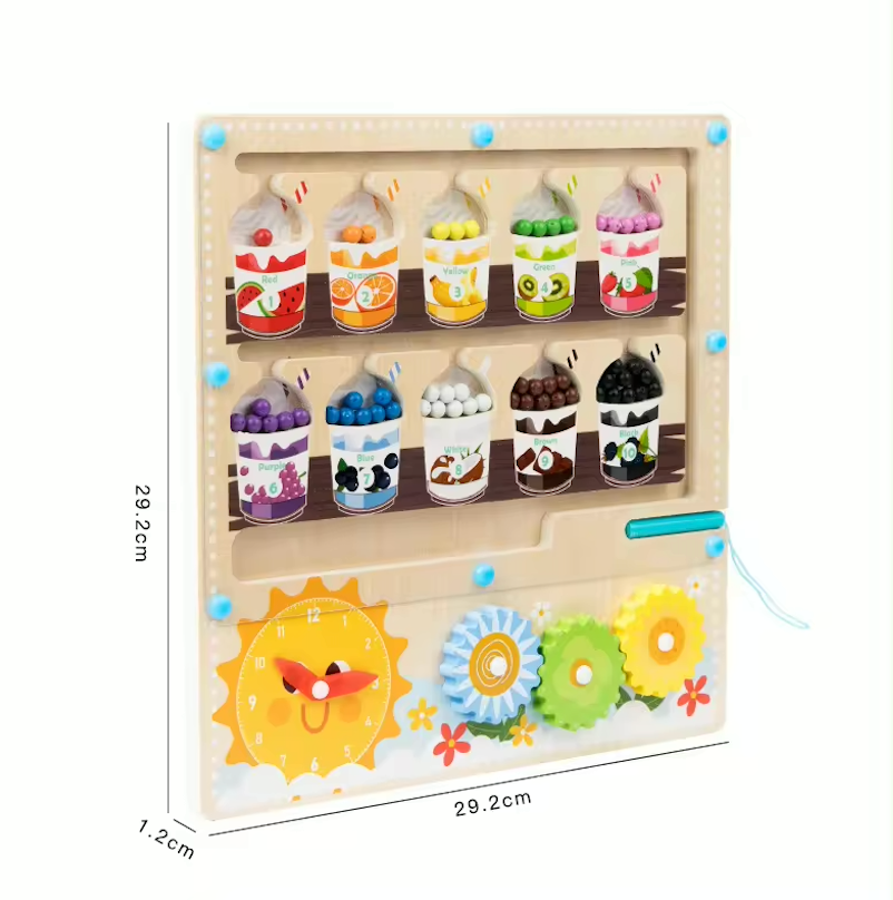 Batidos Numéricos – Tablero Magnético Montessori para Contar y Reconocer Colores