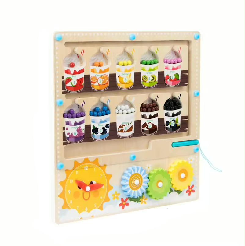 Batidos Numéricos – Tablero Magnético Montessori para Contar y Reconocer Colores