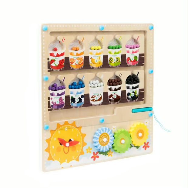 Batidos Numéricos – Tablero Magnético Montessori para Contar y Reconocer Colores