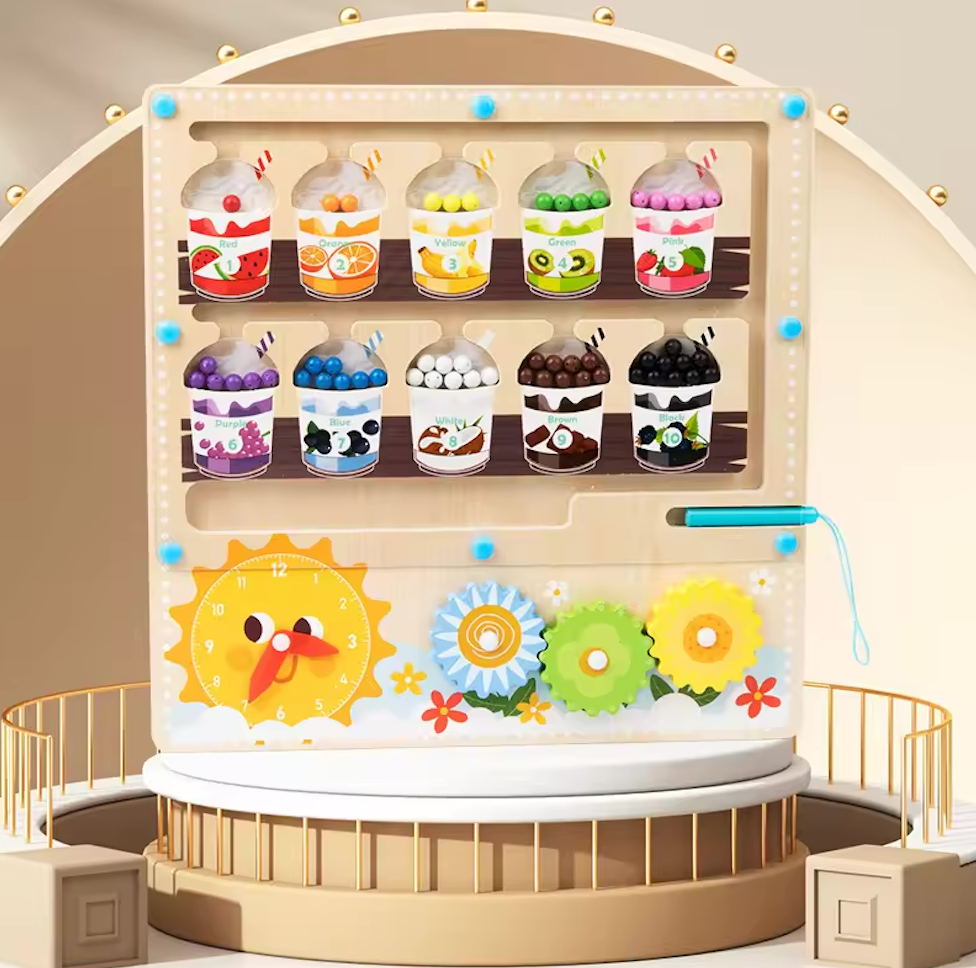 Batidos Numéricos – Tablero Magnético Montessori para Contar y Reconocer Colores