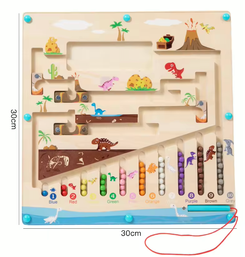 Misión Jurásica – Tablero Magnético de Conteo y Colores en la Tierra de los Dinosaurios