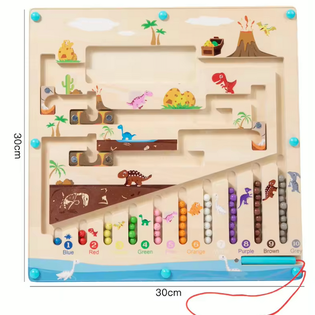 Misión Jurásica – Tablero Magnético de Conteo y Colores en la Tierra de los Dinosaurios