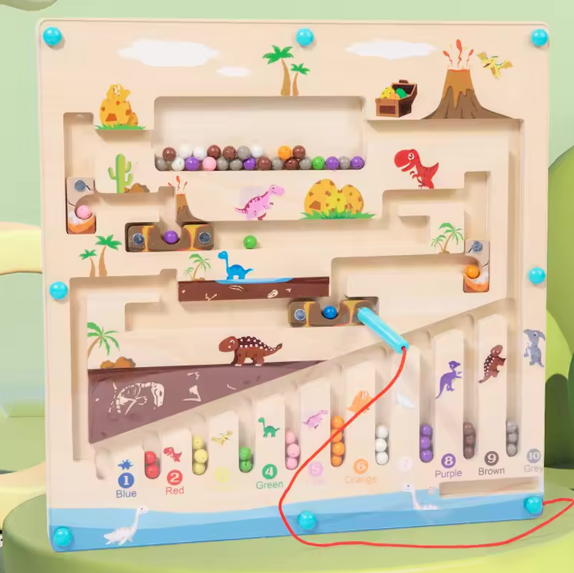 Misión Jurásica – Tablero Magnético de Conteo y Colores en la Tierra de los Dinosaurios