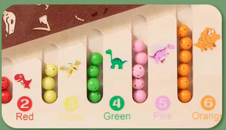 Misión Jurásica – Tablero Magnético de Conteo y Colores en la Tierra de los Dinosaurios