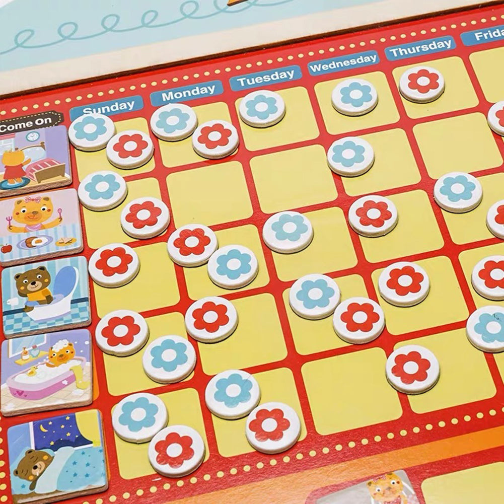 Tablero Magnético de Responsabilidades y Recompensas – 93 piezas de madera para educar con amor y disciplina