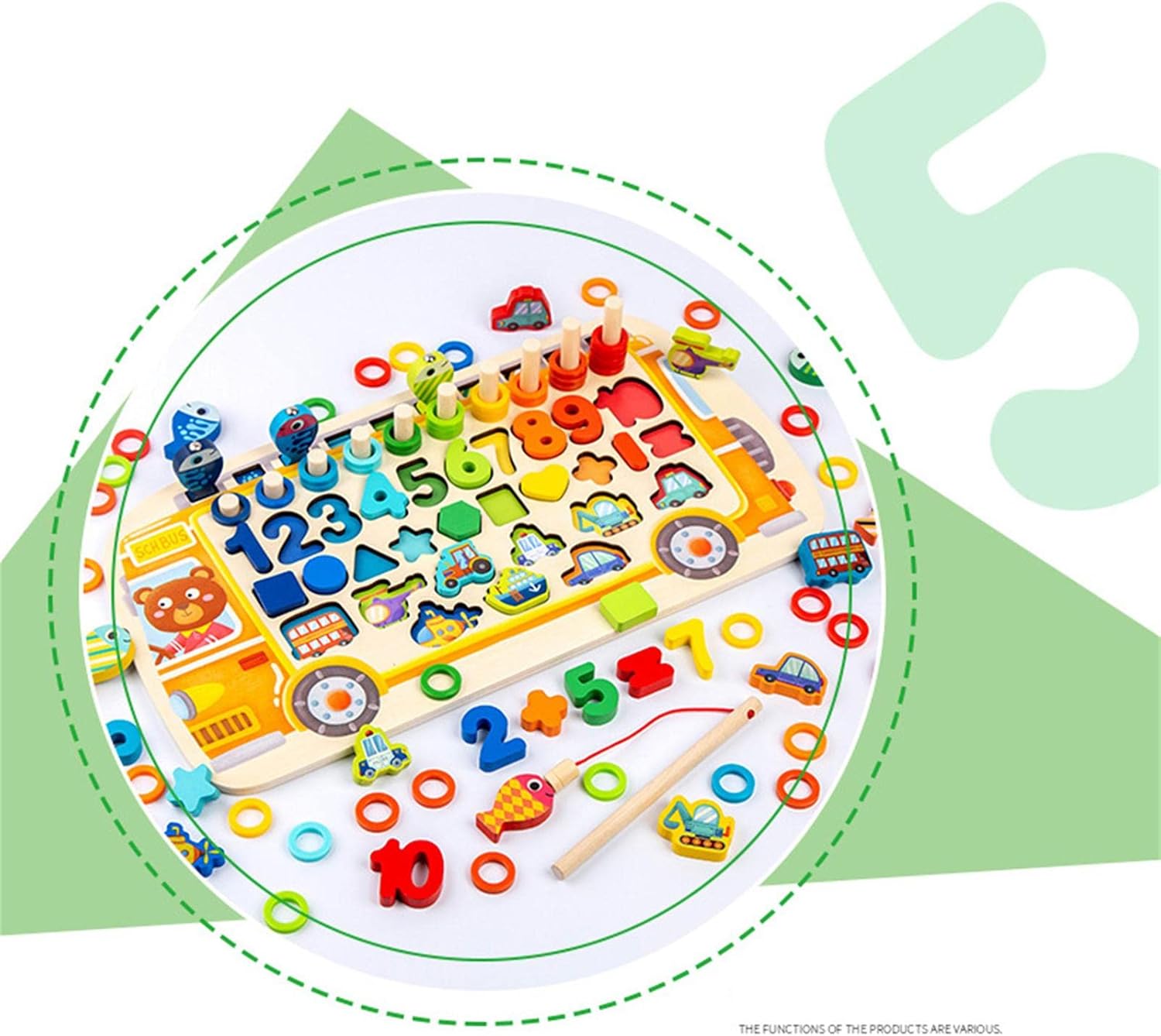 Tablero Multifuncional Montessori – Números, Formas y Pesca Magnética