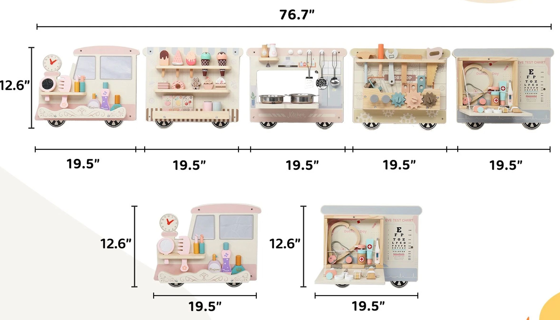 Tren de Actividades Montessori “Aventuras en la Pared” – Tablero de Madera Educativo