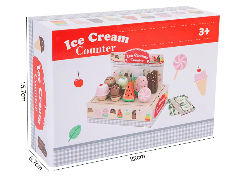 Heladería Montessori – Mostrador de Helados de Madera