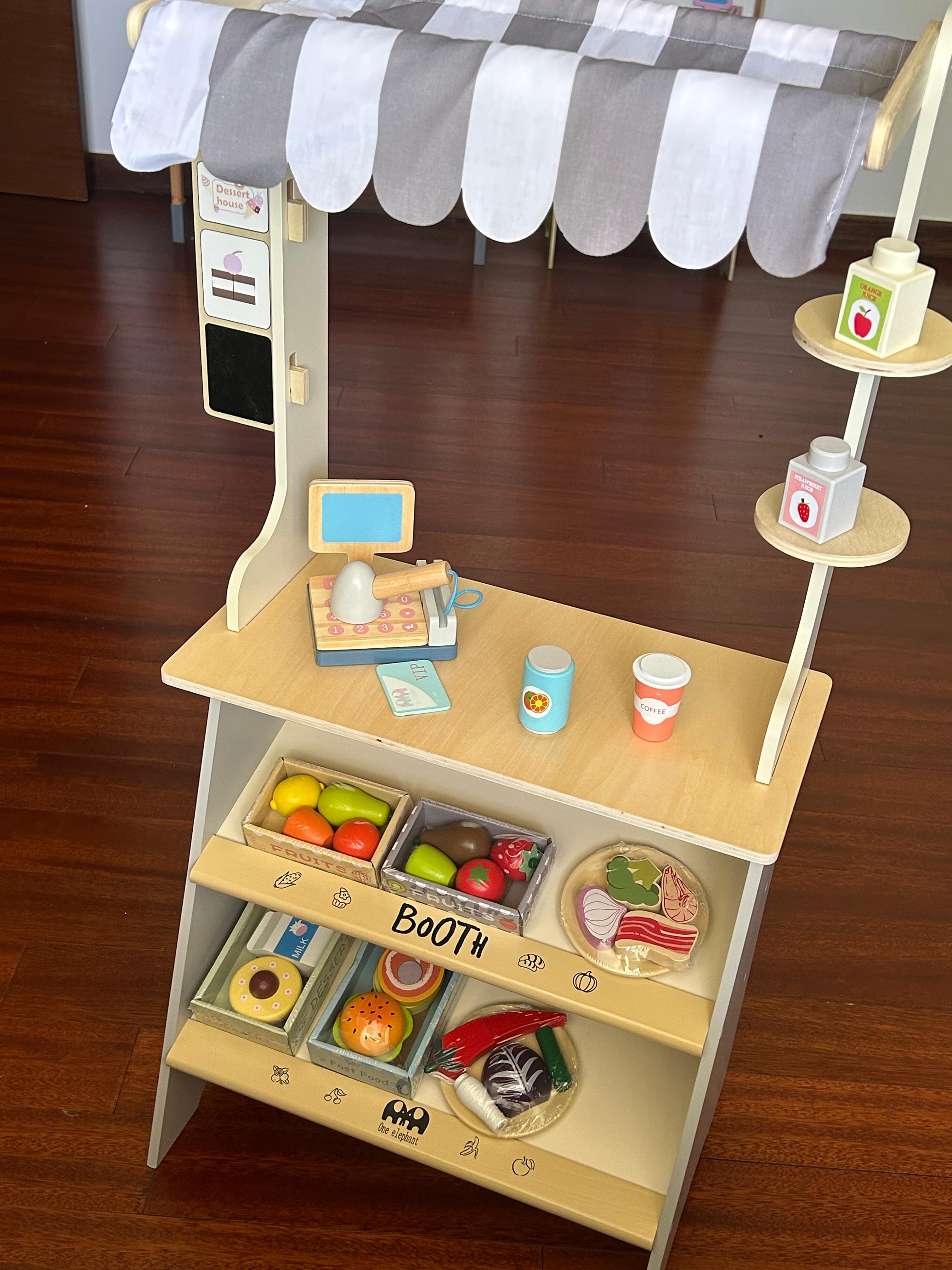Mini Tienda Gourmet – Puestecito de Comida de Madera con Accesorios