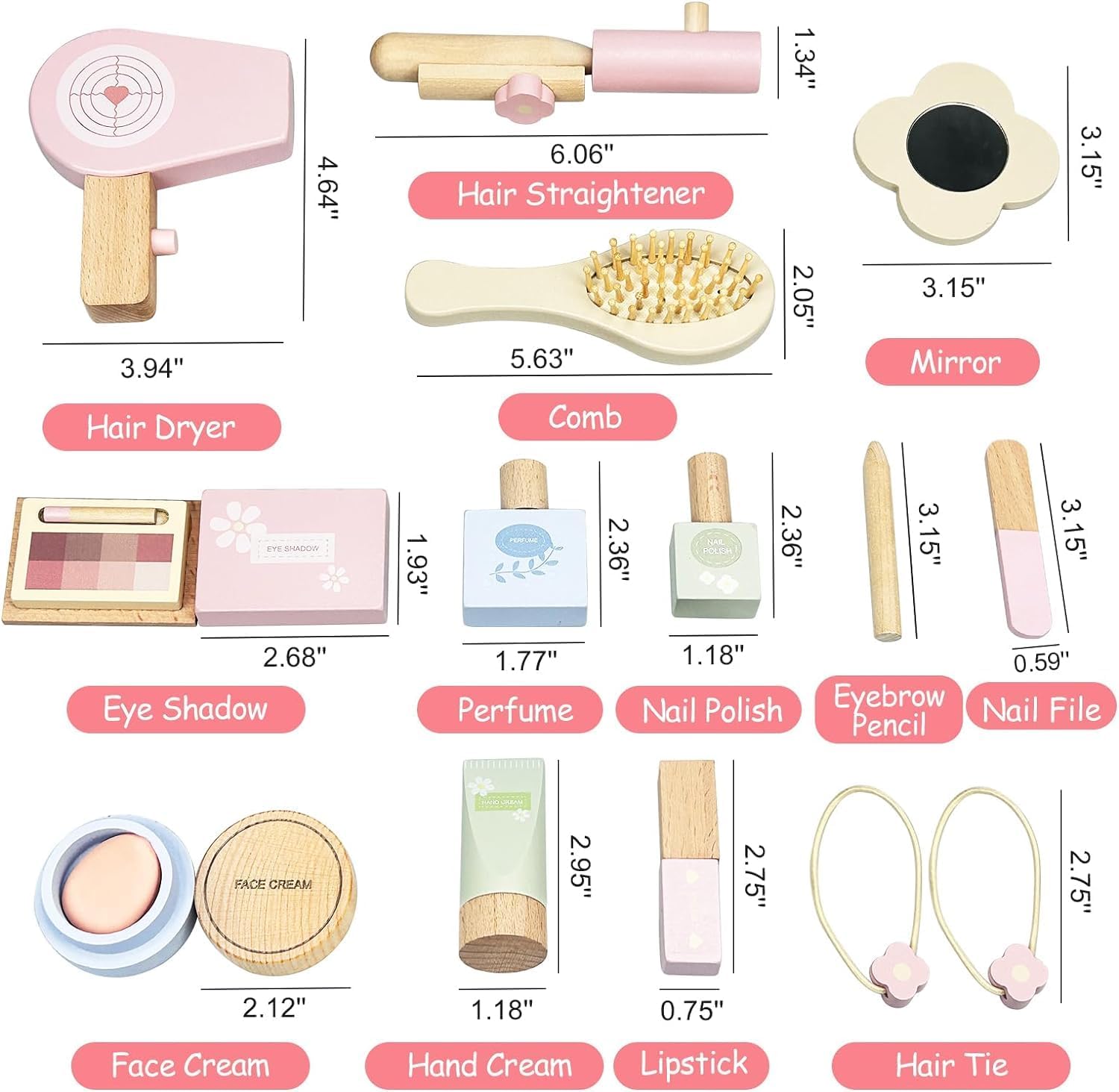 Tocador Portátil de Madera – ¡Tu Primer Set de Belleza para Jugar como Grande!