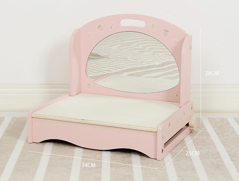 Tocador Portátil de Madera – ¡Tu Primer Set de Belleza para Jugar como Grande!