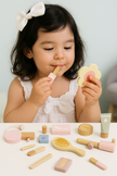 Tocador Portátil de Madera – ¡Tu Primer Set de Belleza para Jugar como Grande!