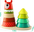 Torre Arcoíris del Bosque – Osito Apilador Montessori de Madera