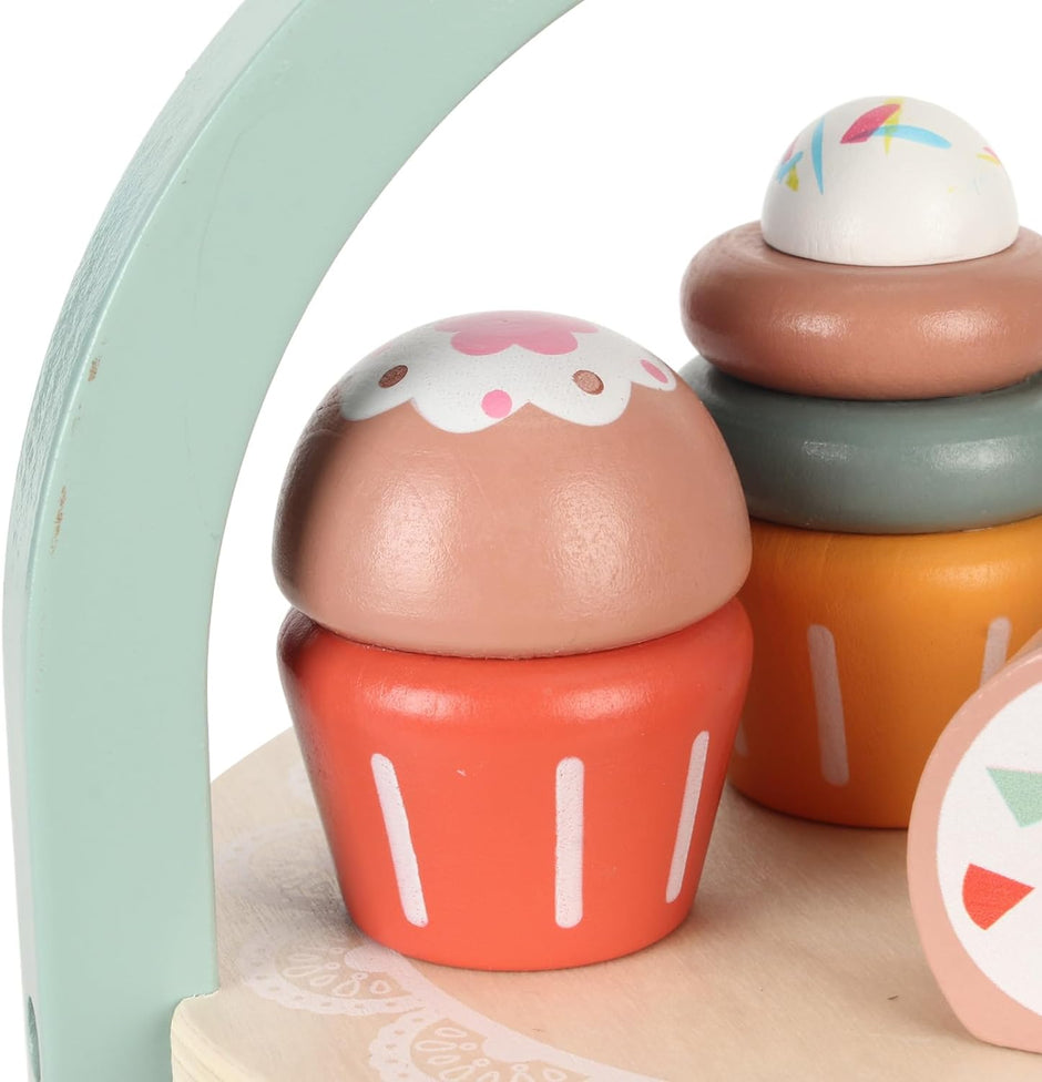 Torre de Postres de Madera - Torre Arcoíris Dulce