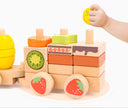 Tren de Madera con Frutas – Arma, ensambla y jala con diversión saludable