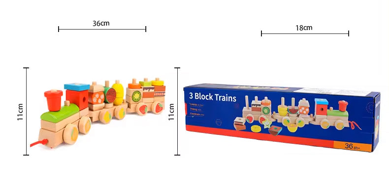 Tren de Madera con Frutas – Arma, ensambla y jala con diversión saludable